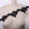 1 Yard Sophisticated Black Beaded Sheer Lace Chiffon Trim 3 Inch